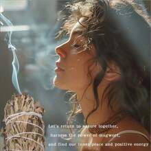 熏艾蒿，中国神药，适用于室内芳香疗法，负离子清洁和净化 - 非常适合瑜伽、冥想、放松礼物 - 彩色 - 查看 4