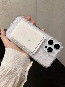 2 件可爱透明花卉蝴蝶结磁性无线充电手机壳，兼容 11/11 Pro/11 Pro Max/12/12 Pro/12 Pro Max/12 Mini/13/13 Pro/13 Pro Max/14/14 Pro/14 Pro Max/14 Plus/15/15 Pro/15 Pro Max/15 Plus/16/16 Pro/16 Pro Max/16 Plus/17/17 Air，带卡夹和钱包后盖 - 蝴蝶結碎花 - 查看 4