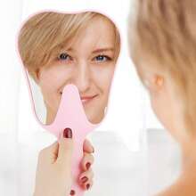 1 件镜子，手持化妆镜，随身旅行镜化妆镜，便携式美容镜，女士礼物，家居装饰，适用于水疗/浴室/家居/剃须/化妆镜