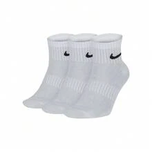 Nike 耐克标志纯色舒适训练袜礼盒装，男女通用，白色 - 白色 - 查看 1