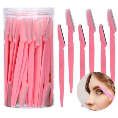 3/10/20/30/50 Cuchillas de recortadora de cejas portátil, afeitadora facial, removedor de vello, depilación de cejas, cuchillas de afeitado, herramientas de maquillaje