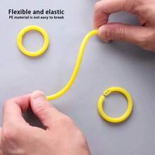 50 piezas de anillos sueltos de plástico de colores surtidos para carpetas de anillas, anillos para tarjetas, útiles escolares y herramientas de lectura, de vuelta al colegio - Multicolor - Ver 8