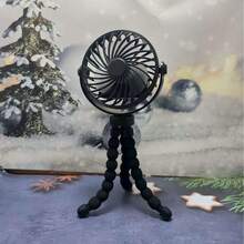 Octopus Shaped Transformable Fan, Portable Clip-On Fan, Rechargeable, 720° Adjustable, With LED Light, Compact Desk Fan, Powerful Yet Quiet, 3 Wind Speeds, USB Charging, Mini Personal Cooling Fan For Desk, Home Office, Stroller, Camping, Gift For Her - New 1 - View 11