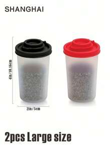 1/2/4 Pcs Salt And Pepper Set, Mini Durable Salt And Pepper Shaker Set, Spice Jars, Salt Container, Plastic Pepper Bottle With Airtight Lid Transparent, Kitchen Accessories, Spice Storage Box, Travel Seasoning Bottles Suitable For Home Kitchen, Outdoor Camping, Picnic, Beach, BBQ, Lunch Box, Portable Accessories