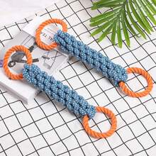 1pc Heavy-Duty Chewproof Dog Rope Toy - Bite-Resistant Dental Cleaning Rope With Double Handle Knot, Tough Chew Toy For Aggressive Chewers, Interactive Tug-Of-War Game, Compatible With All Dog Breeds (Orange/Blue) - Ideal Puppy Teething Toy, Rope Dog Toy Recommended For Small And Medium Dogs