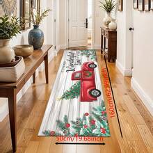 1pc Home Decor, Truck & Christmas Tree Pattern Printed, Christmas, Christmas Gift, Christmas Decoration, Diatomite Kitchen Carpet, Kitchen Mat, Rug, Rectangle Carpet, Suitable For Living Room, Bedroom, Hallway, Bathroom, Laundry Room - Polyester Carpet, For Indoor And Outdoor Home Decor - Multicolor - View 19