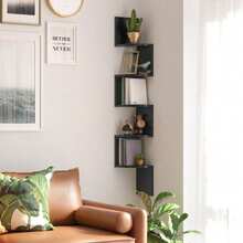 1 件转角搁架，壁挂式防潮无需钻孔，卧室墙角，厨房三角柜收纳架