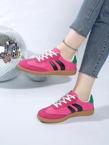 2026新款女士平底休闲舒适运动鞋 - 紅色 - 查看 5