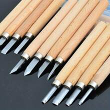 12pcs Professional Wood Carving Chisel Set - Handtools For Fine Carving And Woodworking, Made Of Durable Material