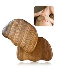 1 pezzo/2 pezzi Set di strumenti di massaggio Gua Sha in legno per testa, viso, schiena, collo, spalle, arti, rullo per agopressione, Gua Sha, drenaggio linfatico, cellulite, grattaschiena, scuola, ritorno a scuola, viaggio, elementi essenziali da viaggio, articoli per la casa, spa, strumento per massaggio, massaggio, massaggiatore, spa