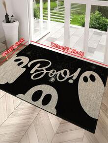 1件万圣节幽灵主题浴室地垫，5毫米水晶绒方形地毯门垫，吸水防滑，水晶绒方形地毯，室内入口小地毯，适用于浴室、洗衣房、浴室入口、水槽前、淋浴房和派对，地毯，浴室装饰，浴室地垫，浴室配件，可机洗淋浴地垫门垫，适用于客厅、卧室、厨房和各种入口场景，派对，节日，礼物，宴会入口装饰厨房地毯 - 彩色 - 查看 7