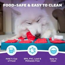 542YMXby Nina Ottosson Dog Brick Treat Puzzle Enrichment Toy Level 2 Intermediate Game Blue - 狗磚(紅白藍) - 查看 5