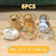 1/3/6pcs Cat Hair Storage Transparent Capsule, Cat Hair Collection Box, Charm Gashapon, Keychain Pendant, Pet Hair Storage Capsule
