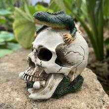 1 Stück Schädel Harz Handwerk Dekoration, Accessoire für Feiertagsstimmung