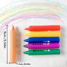 6pcs/Set 6 Colors Bathtub Crayons, Vibrant Colors, Perfect Gift For Art Lovers, Handmade Craft Kit, Birthday/Holiday Gift - Multicolor - View 4