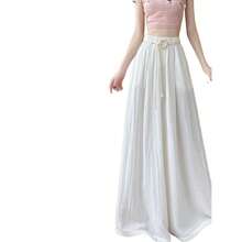 プラスサイズ 150kg ファットミリメートルアイスシルク山本キュロット女性の夏痩身ドレープ韓国スタイルカジュアルワイドレッグパンツ - ホワイト[新商品・少量入荷] - チェックする 5