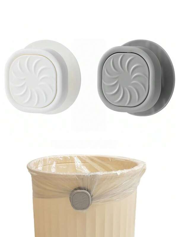 1/3pcs Rotary Button Trash Bag Clips, Seamless Universal Garbage Bin Plastic Bag Holder, Non-Slip & Durable