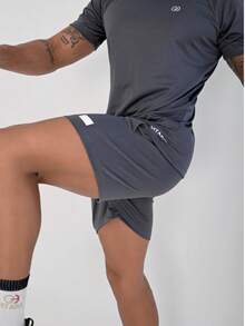 VITARA Men's Sports Shorts | Breathable Dry Fit Fabric | 2 Colors | Ideal For Training And Everyday Life, CrossFit, Running, Bodybuilding, Soccer, Gym - Xám - Xem 1