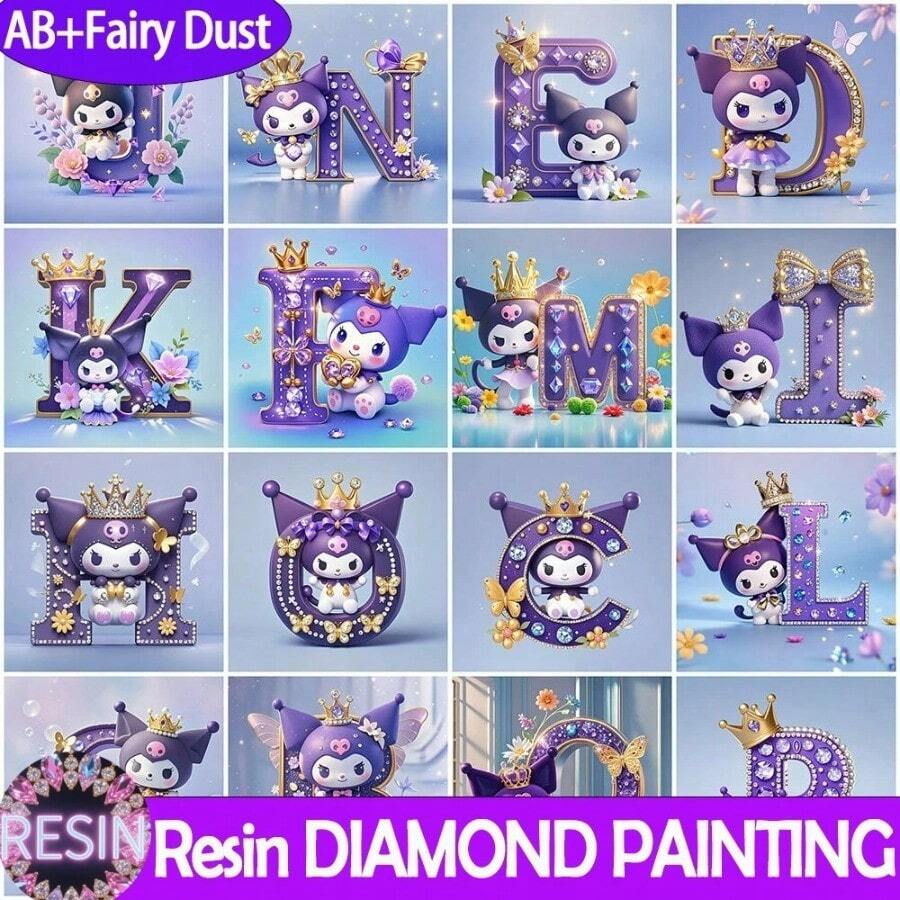 15x15CM. Fairy Dust Diamond Painting Crown Flower 26 Letters Diamond Mosaic Cartoon Alphabet Bedroom Decor (Essential For DIY Decoration!) !)" DIY Decorative Diamond Paintings. The Art Of Diamonds. Diamond Art Painting.