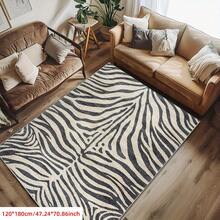 1 件斑马纹地毯，舒适适用于卧室、客厅、办公室、书房、门厅等场所。可用作地垫，现代长方形吸水卧室地毯，可机洗且防滑，适合客厅等室内全年家居装饰，也适用于卧室、客厅、床边等。大尺寸地毯，轻薄现代婴儿房地毯，游戏室地毯，斑马纹地毯，斑马地毯，客厅装饰，卧室装饰 - 彩色 - 查看 12