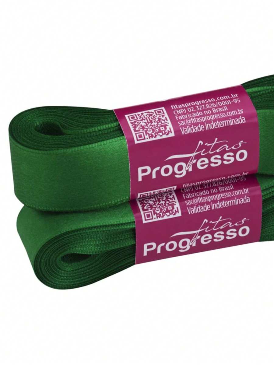 Satin Ribbon 22mm Wide In 10m Pieces. - FLAG GREEN (COLOR 217) - View 1
