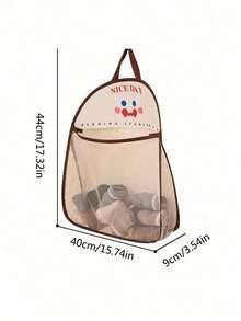 1pc Hanging Mesh Storage Bag, Polyester Breathable & Washable Laundry Organizer, Wall-Mounted Underwear & Socks Sorting Pouch Laundry Bag Bathroom Organizer Bathroom Bedroom Home Kitchen Organization Closet Organizer School Dorm Essentials Clothes Organizer College - 彩色 - 查看 2