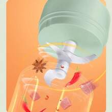 Mini Picadora De Ajo Eléctrica Portátil Molinillo De Grado Alimenticio De Acero Inoxidable - Verde - Ver 4