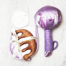 Silk-Like Eye Mask Set, Ultimate Relaxation Gift Set, Elegant Spa-Luxe, Faux Silk & Natural Materials For Stress Relief & Aromatherapy, All-In-One With Sleep Mask, Scalp Massager, Scented Diffuser & Mugwort Stick - Dark Green - View 4