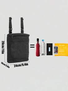 1 Bolsa Frontal de Grande Capacidade - Tecido Oxford Durável com Alça de Ombro Ajustável, Zíper Frontal para Armazenar Bicicletas e Motocicletas; Ideal para Aventuras ao Ar Livre, Armazenamento de Carro; Bolsas de Tecido Oxford, Bolsas de Bicicleta