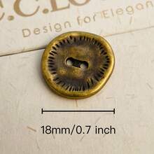 10 قطعة/18 مم أزرار معدنية مصنوعة يدويًا بطراز قديم مهترئ، تصميم عملة قديمة، غير متماثل بعينين، بطراز كاوبوي وصيني، للملابس والإكسسوارات للشعر والحقائب والأحزمة والقبعات والأوشحة، لوازم الخياطة DIY، ديكورات المنسوجات المنزلية، أزرار الرياح، الملابس والأزياء، الحرف اليدوية، ستيمبانك، بوهو، الموضة الرجعية، هدايا لعشاق الخياطة، الزفاف، كوسبلاي، أسلوب الخريف والشتاء، مشاريع DIY، رجال ونساء مشتركة - متعدد الألوان - مشاهدة 11