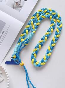 1 قطعة سير هاتف طويل قابل للتعديل مضفر ب- 6 خيوط، سير هاتف متين للحمل عبر الجسم