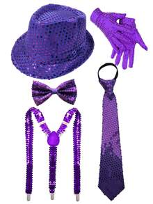 D EXCEED 1/2/3/5/6/9PCS 1970 年代复古迪斯科亮片帽 | 男女通用闪光派对帽，适合夜总会、婚礼庆典和生日 | 闪亮中性舞蹈帽