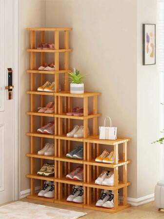 1pc Simple Shoe Rack, Corner Shoe Organizer For Home, Space-Saving, Multi-Tier Small Shoe Cabinet For Dorm Under Desk