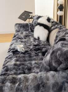 1pc Thick Warm Sofa Cushion Cover, Modern Simple Anti-Slip Plush Sofa Seat Pad, Dust-Proof Washable Sofa Slipcover, Soft & Fade-Resistant, Pet-Friendly, Fits L-Shaped Sofa And 1/2/3/4 Seater Sofa, Suitable For Bedroom, Office, Living Room