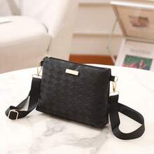 Women's Rhombus Fashion Shoulder Bag, Gold Color Evening Bag For Summer - Black - View 4