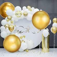 18-Inch Large Metallic Gold Balloon, 5pcs Shiny Gold Latex Balloons, Suitable For Birthday, Wedding Party Decoration - Multicolor - View 8