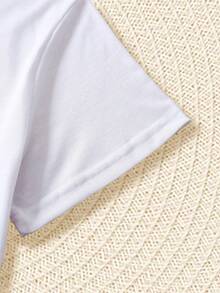 2026 Women's Fantasy Dwarf Dandelion Print T Shirt,Bright Red Round Neck Short Sleeve Top,1XL-5XL Spring Summer Autumn Daily Wear - trắng - Xem 4