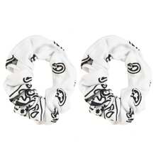 Bandana Scrunchies Cotton Hair Bobble - Set Of 2 (Red)Valentine's Day JL70 - White - View 1