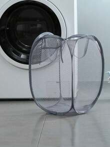 Cesta grande de malla para ropa sucia, organizador de ropa plegable, bolsa de almacenamiento multifuncional perfecta para el hogar - Multicolor - Ver 9