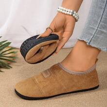 Women's Solid Color Comfortable Casual Versatile House Slippers, Winter