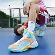 Zapatillas de baloncesto ligeras, transpirables, antideslizantes y con absorción de impactos para adolescentes - 2083 Luna Amarilla - Ver 5