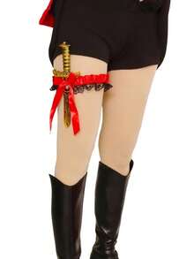 2/3 件海盗主题派对蕾丝腿吊袜带，性感服装配饰 - 万圣节摄影道具 - 彩色 - 查看 13