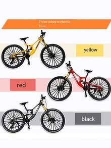 Upgraded Dual Shock Absorber Alloy Downhill Soft Tail Mountain Bike, Unisex Mountain Bike Model Ornament