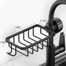 Estante de almacenamiento para grifo de baño, soporte para jabón de ducha, organización de baño, estantes de ducha, accesorios de baño - 2 unidades grises - Ver 10