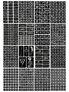 630 件 16 件临时纹身模板可重复使用贴纸闪光纹身模板半永久纹身脸部彩绘人体艺术模板成人音乐节 - 黑與白 - 查看 1