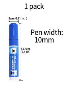 1 pieza Bolígrafo multiusos 2 en 1 con cambio de color, bolígrafo de pegamento líquido portátil para manualidades, sobres, fotos, secado rápido, aplicador de adhesivo sin desorden