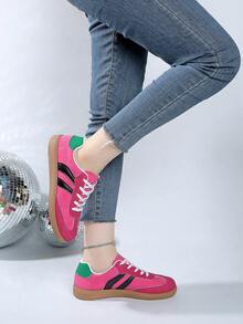 2026新款女士平底休闲舒适运动鞋 - 紅色 - 查看 6