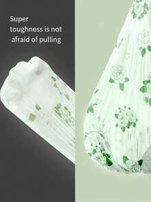 100pcs Panda Pattern Trash Bags, 4 Gallon Drawstring Garbage Bags, Colorful Portable Small Trash Bags, Panda Print, Tear-Resistant Garbage Bags. These Trash Bags Are Great For Office, Bathroom, Bedroom, Living Room, Car, Cleaning Up Pet Waste, And Also Can Be Used For Home Decor, Parties, And Christmas Storage. - Green - View 7