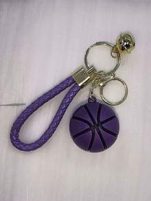 1 pieza Colgante de baloncesto, llavero con accesorio de baloncesto de goma suave y creativa, regalo de accesorios para coche, accesorios góticos lindos de Y2K, accesorios de Halloween, accesorios de Día del Maestro, cordones de identificación, accesorios de coche, adornos de bolso, accesorios navideños para coche, ideas de regalo para amigos y hermanas