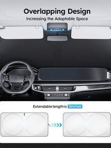 1 Peça Protetor Solar para Carro - Escudo de Calor Reflexivo e Dobrável com Bolsa de Armazenamento, Bloqueia UV e Sol, Resfria o Interior no Verão para SUV e Sedã